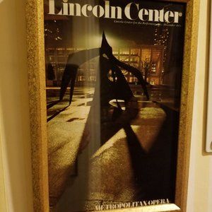 Metropolitan Opera: Lincoln Center Playbill. Custom Made Frame, 9.5 x 6"